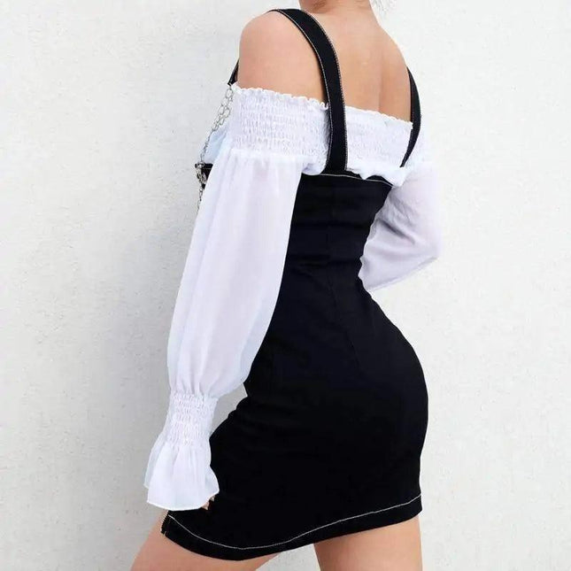 Female Suspender Backless Dress