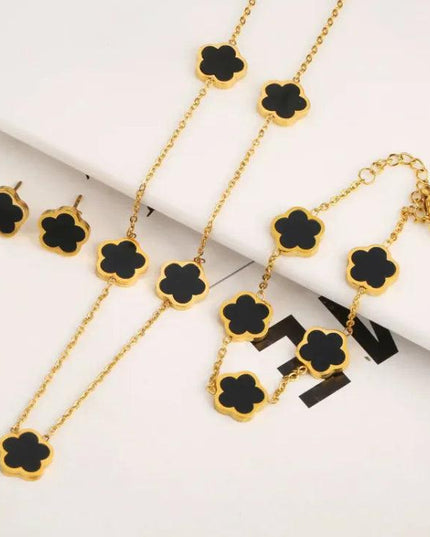 Flora Petal Stainless Jewelry Set