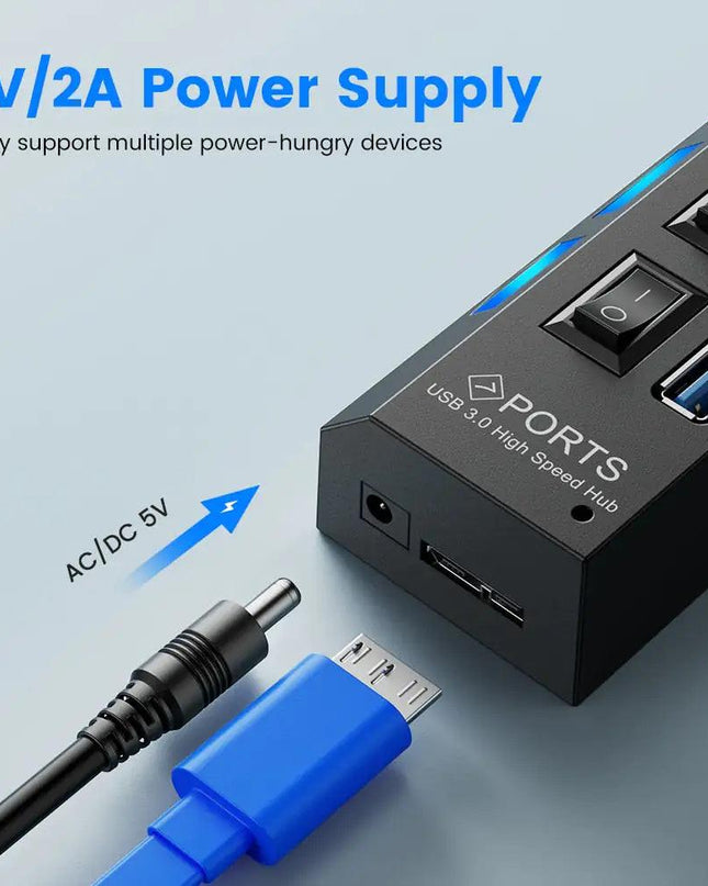 USB Hub 2.0 Hub Multi USB Splitter With Switch