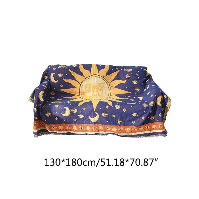 Sun Moon Stars Sofa Blanket