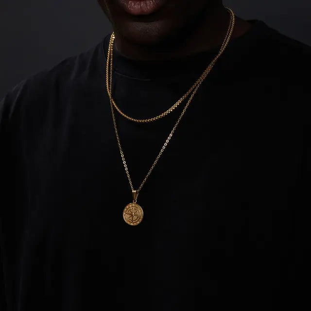 Vnox Layered Necklaces for Men