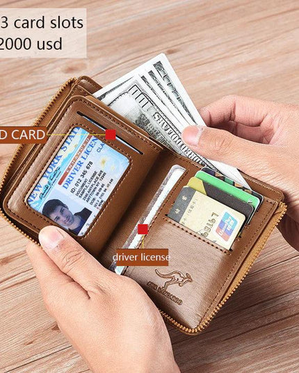 Men's "RFID" Blocking Leather Wallet "Waterproof"