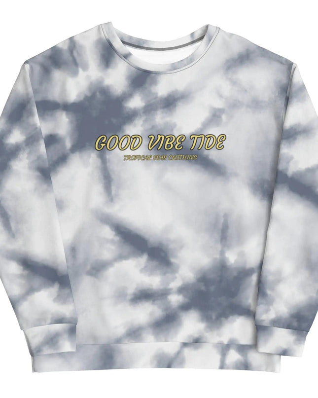 Grey Tie-Dye Vibe Tropical Sweatshirt