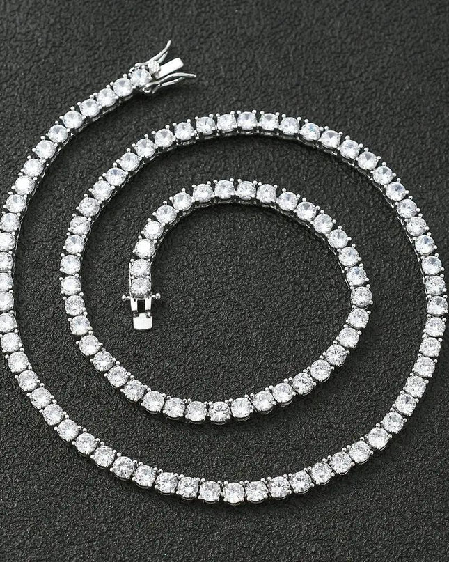 Cubic Zirconia Tennis Link Chain