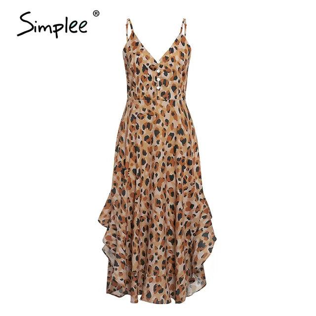 Simple Leopard Print Dress