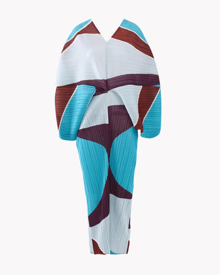Circle Block Pleated Dress