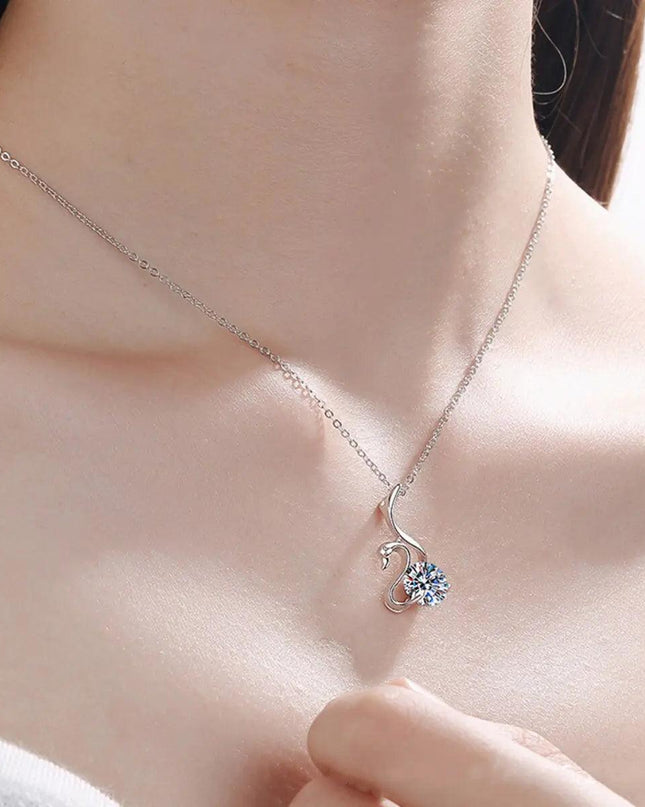 Moissanite Swan Diamond Necklace