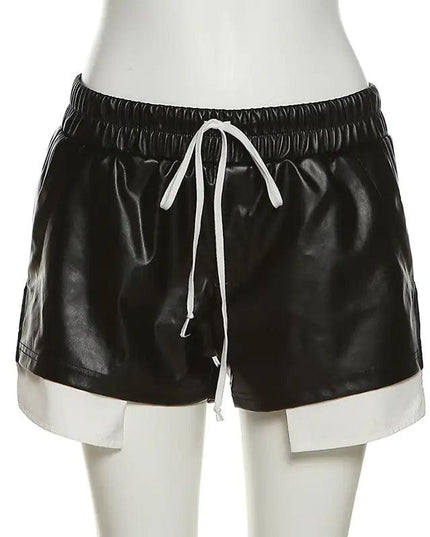 Big Pockets Faux Leather Shorts