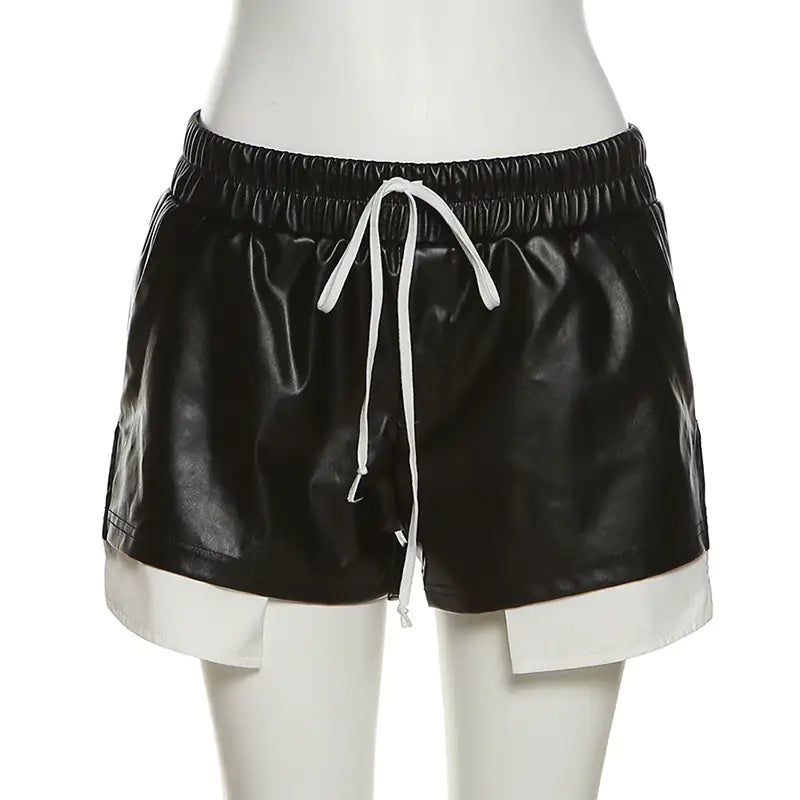 Big Pockets Faux Leather Shorts