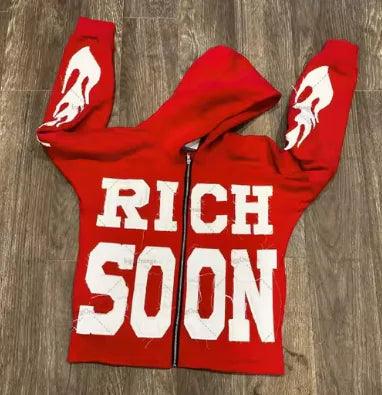 Letter Embroidered Oversized Hoodie