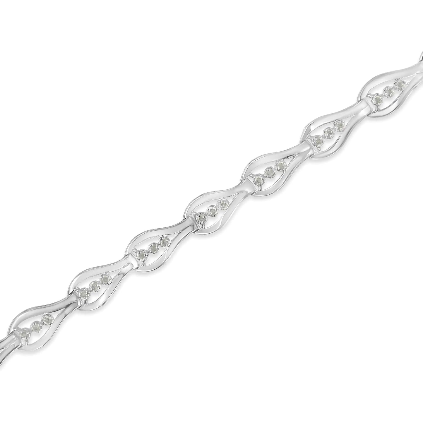 Sterling Silver Diamond Link Bracelet (0.5 cttw, I-J Color, I3 Clarity)