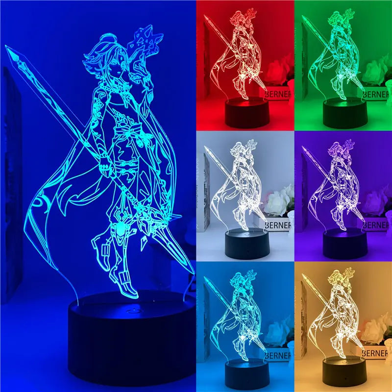 Genshin Impact Night Light 3D Illusion