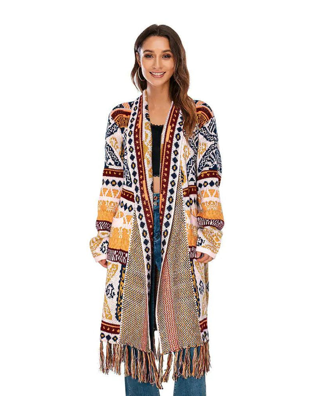 Ethnic Fringe Cardigan