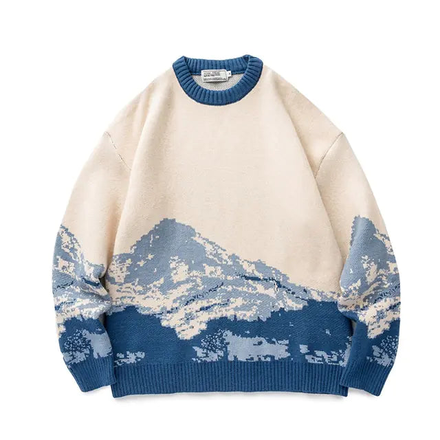 LAPPSTER-Youth Men Harajuku Moutain Winter Sweater