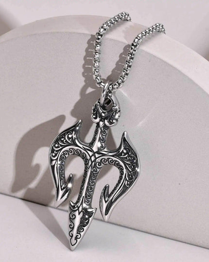 Vnox Men's Stylish Poseidon Trident Necklace