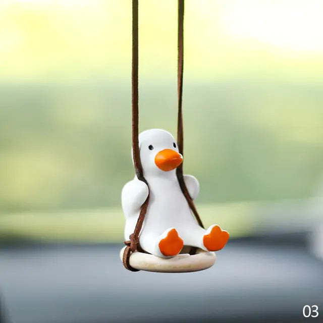 Car Pendant Cute Swinging Duck