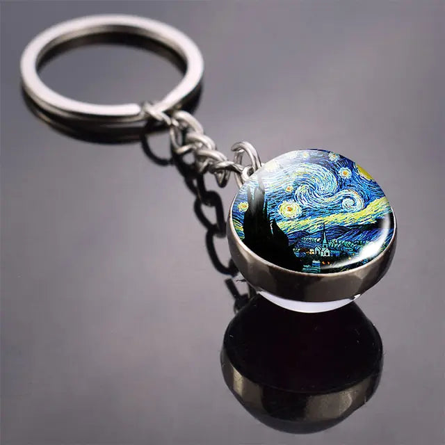 Glass Ball Keychain