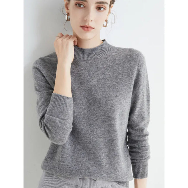 Seamless Half-Neck Loose Pullover
