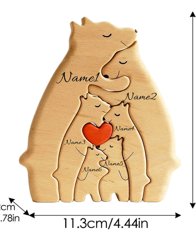 Wooden Animal Puzzle Decor Set