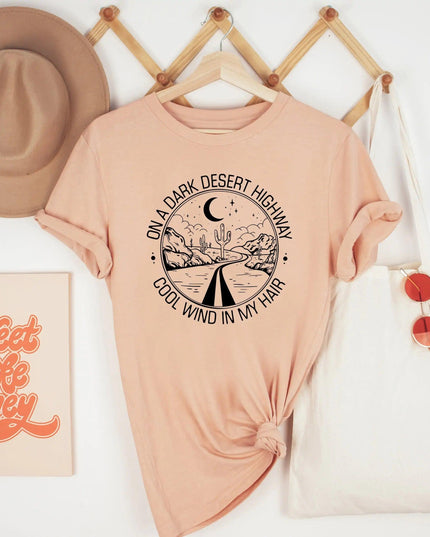 On A Dark Desert Highway Cool Wind In My Shirt, Music Shirt