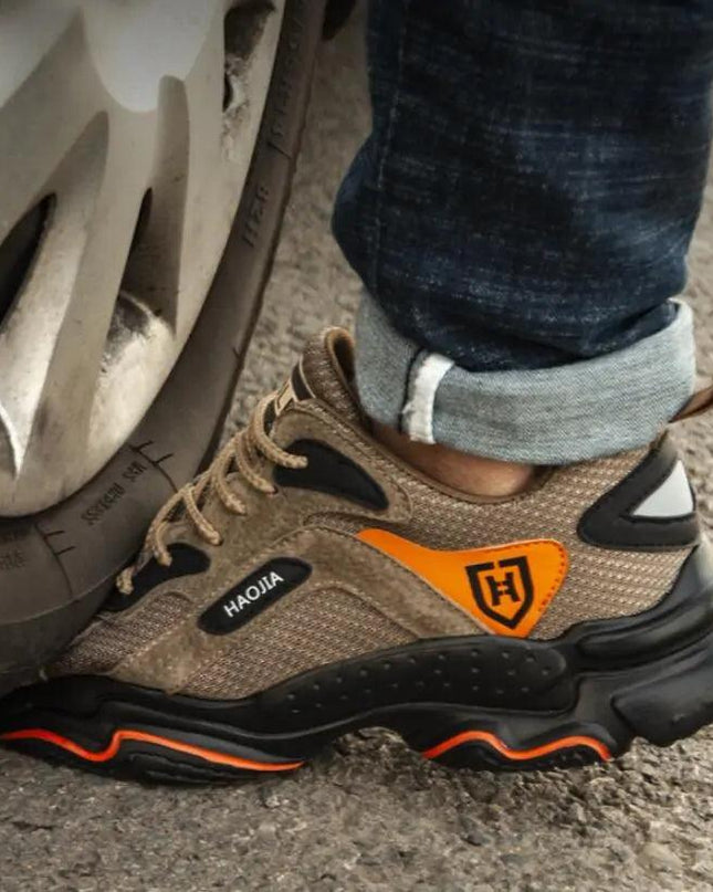 Men Steel Toe Outdoor Safety Work Shoes