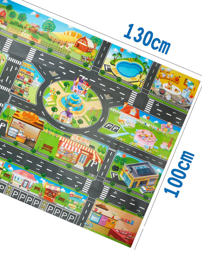 Play Mat with Vehicles & Traffic Signs