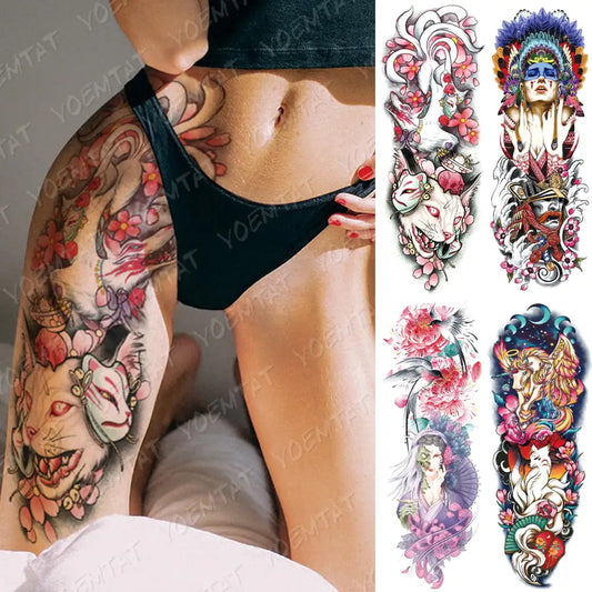 Full Temporary Tattoo Watercolor Sheets