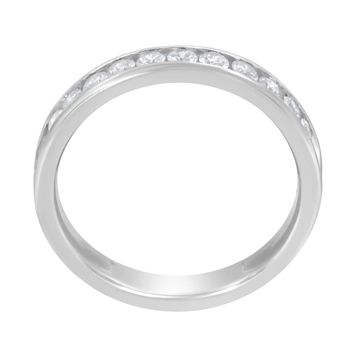 14K White Gold 1/2 cttw Diamond Band Ring (I-J Color, I2-I3 Clarity)