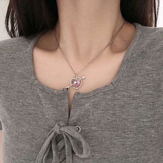 Bow Cupid Crystal Choker Necklace