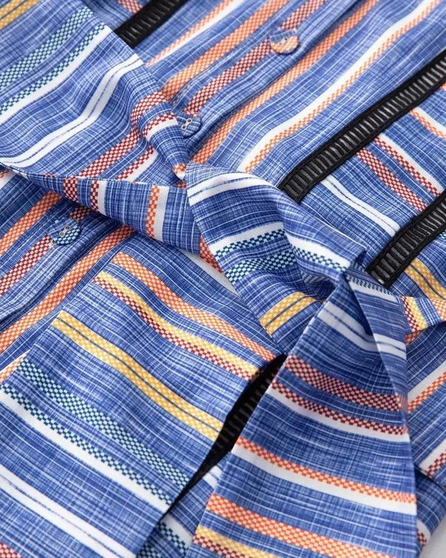 Polo Collar Striped Dress