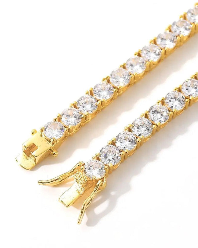 Cubic Zirconia Tennis Link Chain
