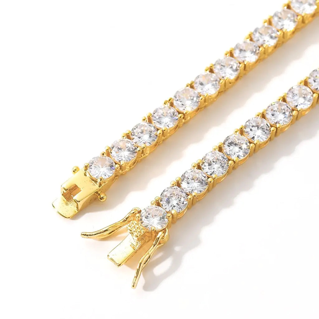 Cubic Zirconia Tennis Link Chain