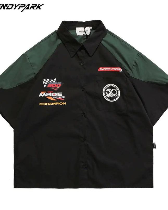 Men's Patchwork Oversized Shirts