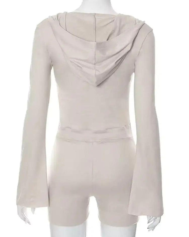 Zip - Up Hooded Romper