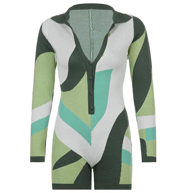 Feeling Myself Colorblock Sweater Knit Romper