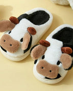 Black cow slides / 36-37(fit for 35-36)