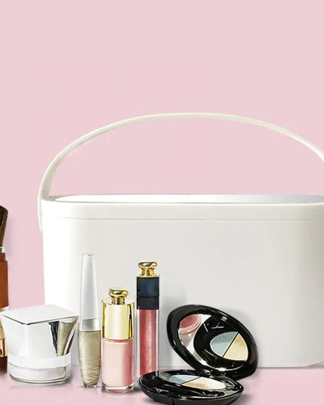 Cosmetics Box Travel Makeup Organizer with Mirror