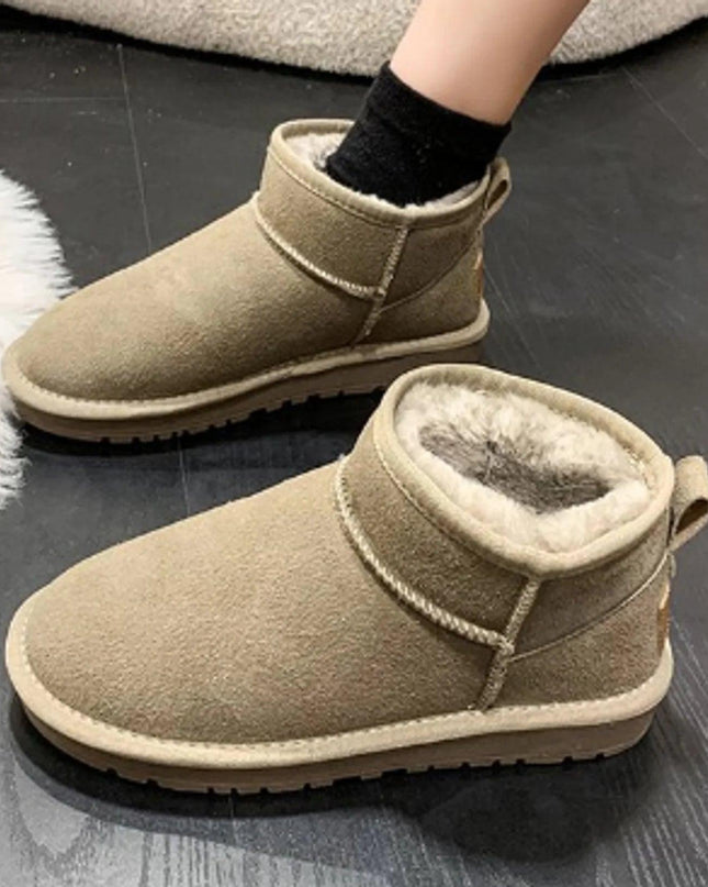 Snow Boot Style Short Mini Winter Sheepskin Boots