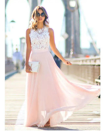 Sleeveless Lace Party Dress