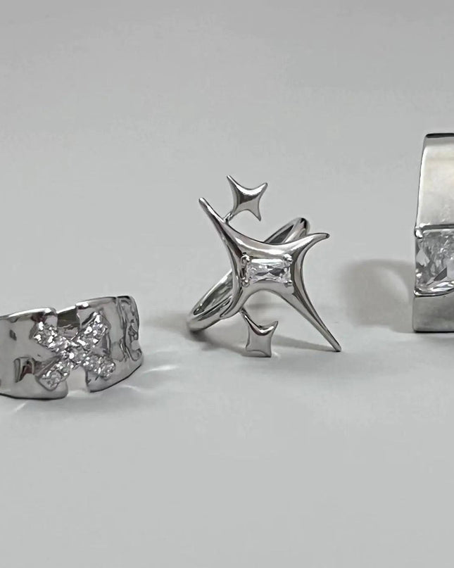 Shiny Unisex Crystal Rings