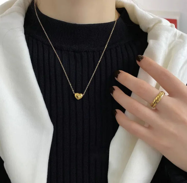 LoveHeart 3D Pendant Necklace