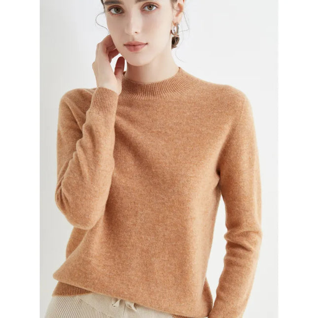 Seamless Half-Neck Loose Pullover
