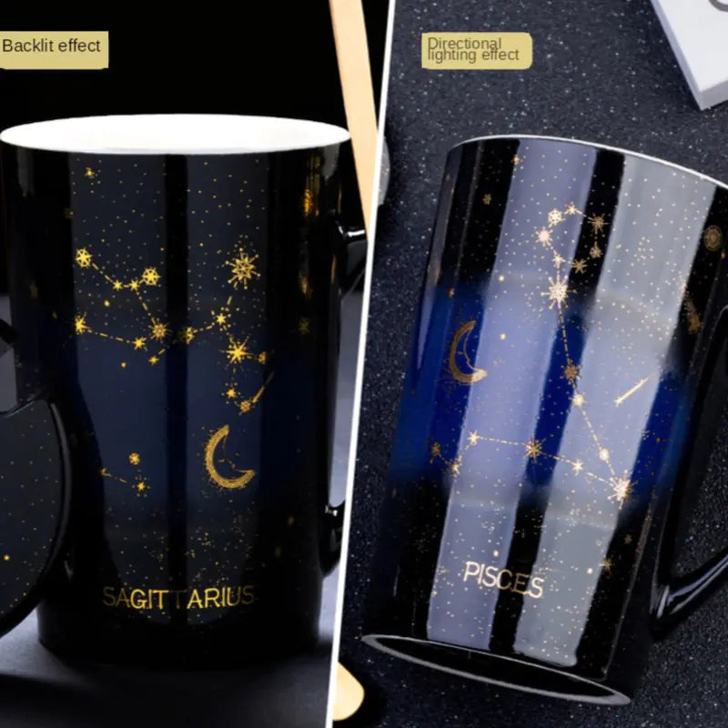 12 Constellations Creative Mugs With Spoon