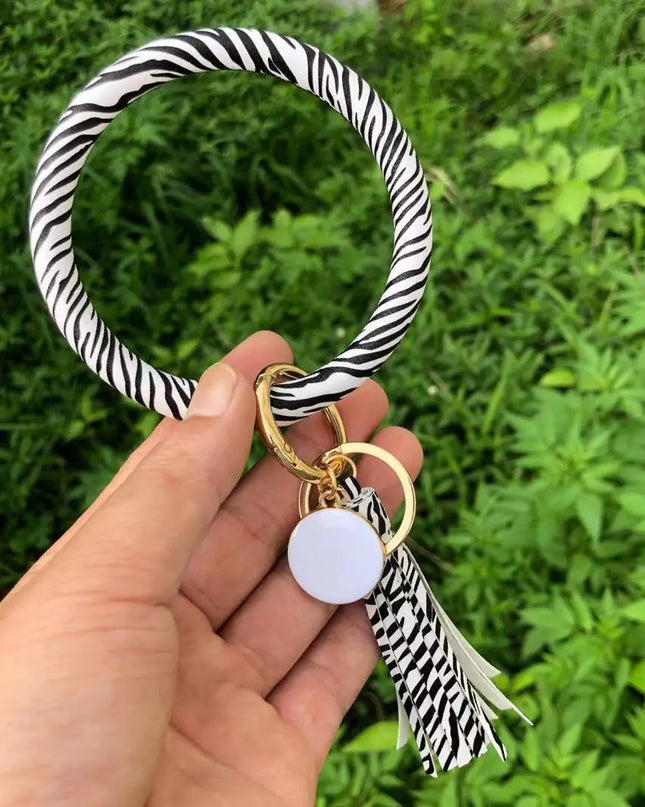 Pure Leather Tassel Pendant Bracelet