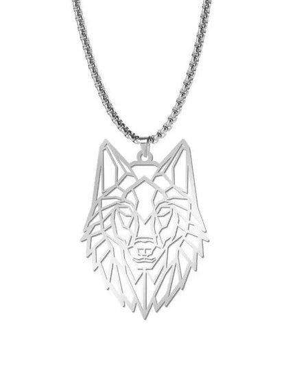 Hollow Cut Wolf Necklace Chain Choker