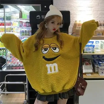 Fuzzy M&M Sweater