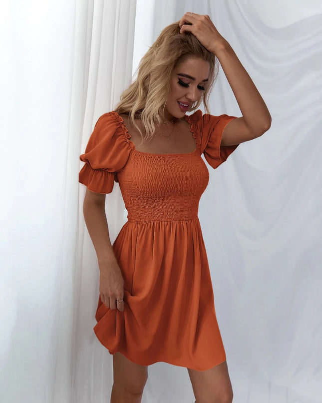 Women's Square Neck A-Line Dress