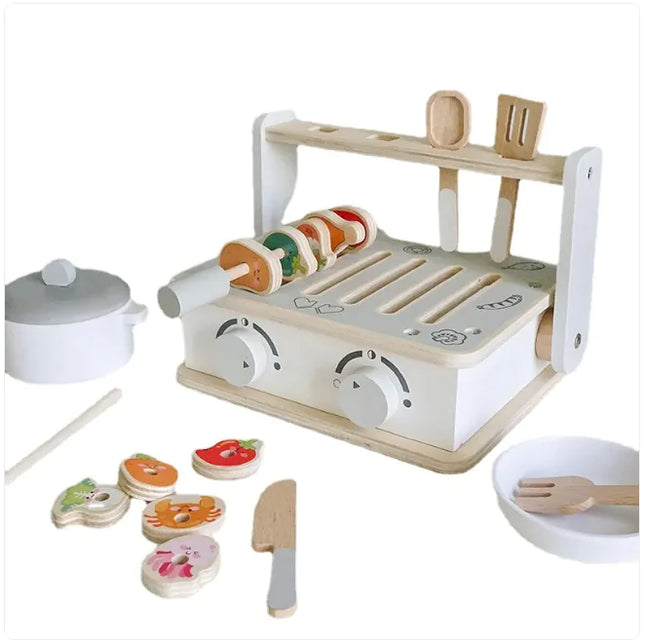 Mini Grill & Kitchen Playset for Kids