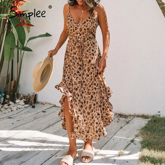 Simple Leopard Print Dress