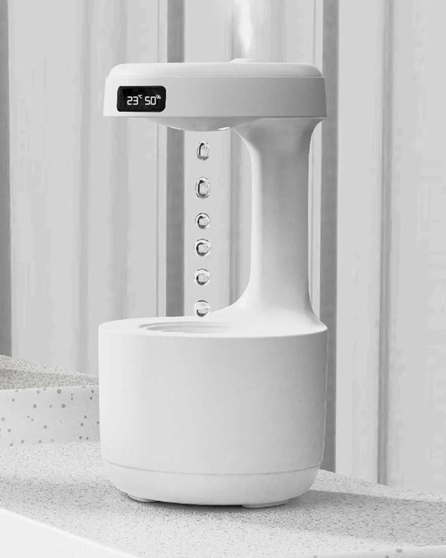 Anti-Gravity Humidifier with Clock & Aroma Diffuser